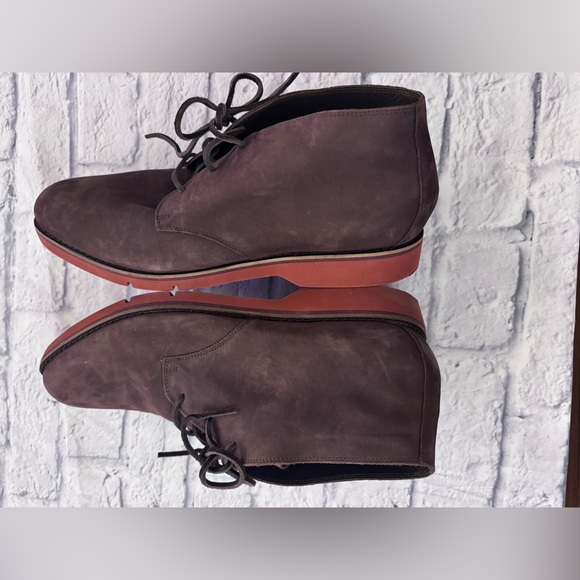 Cole Haan men’s’ sz 13 M suede/leather Chukkas; brown with eraser color soles. - Picture 3 of 6